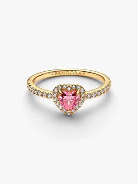 Pandora Elevated Pink Heart Ring